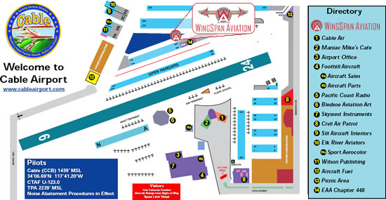 Map to WingSpan Aviation Office